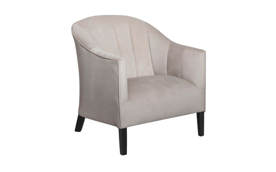 cream velvet tub chair