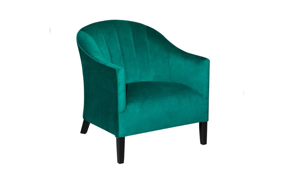 upholstered bucket chair